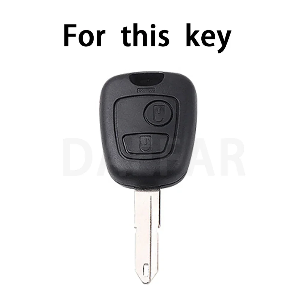 プジョー 106 107 206 207 307 406 407 シトロン C1 C2 C3 C4 XSARA ピカソトヨタアイゴ TPU 車のキーケースカバーシェル Fob