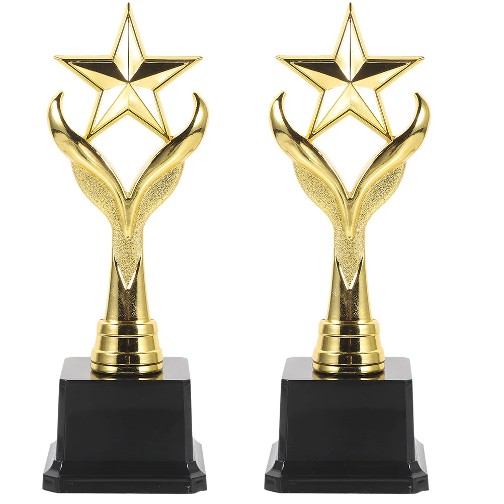 

2 Pcs Trophy Celebration Winner Award Appreciation Gift Aldult Honor Competition Abs Cup for Kindergarten Pentagram