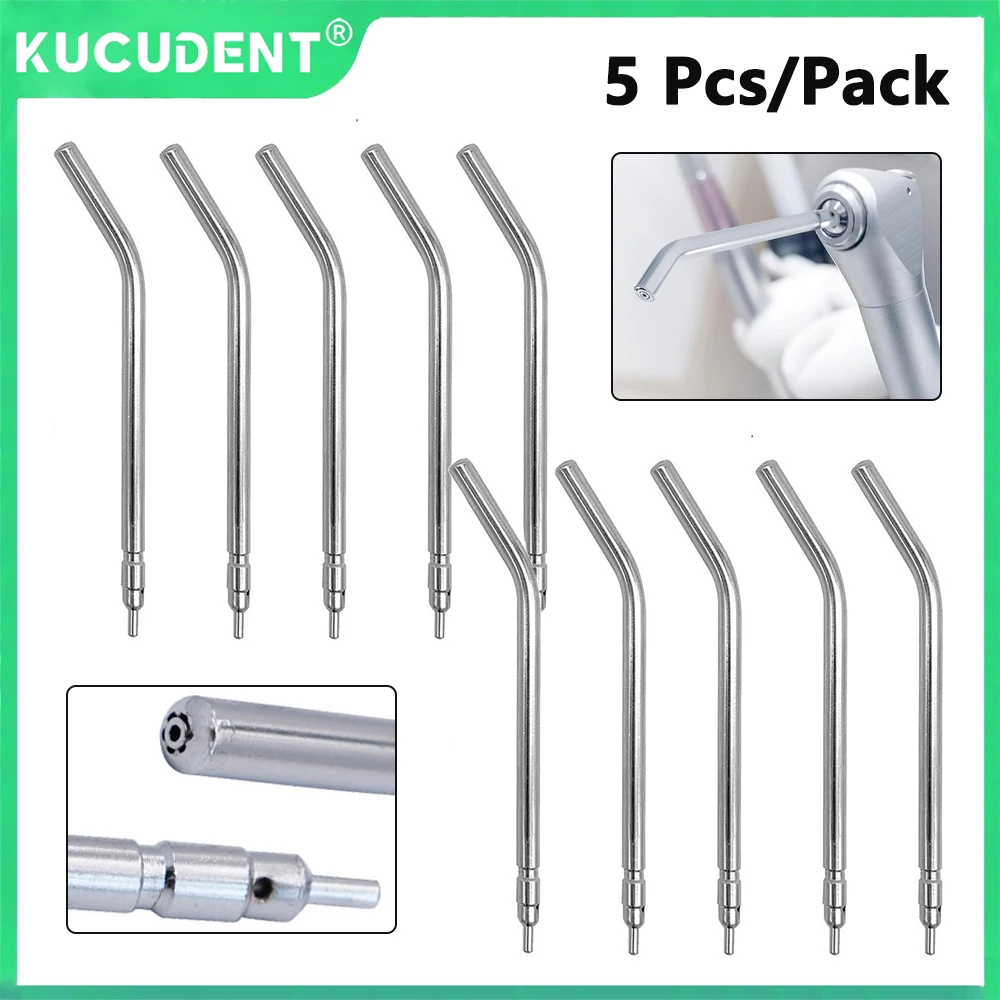 5 Pcs Dental 3-Way Triple Syringe Nozzles Stainless Steel Air Water Spray Tips Essential for Teeth Whitening Procedures