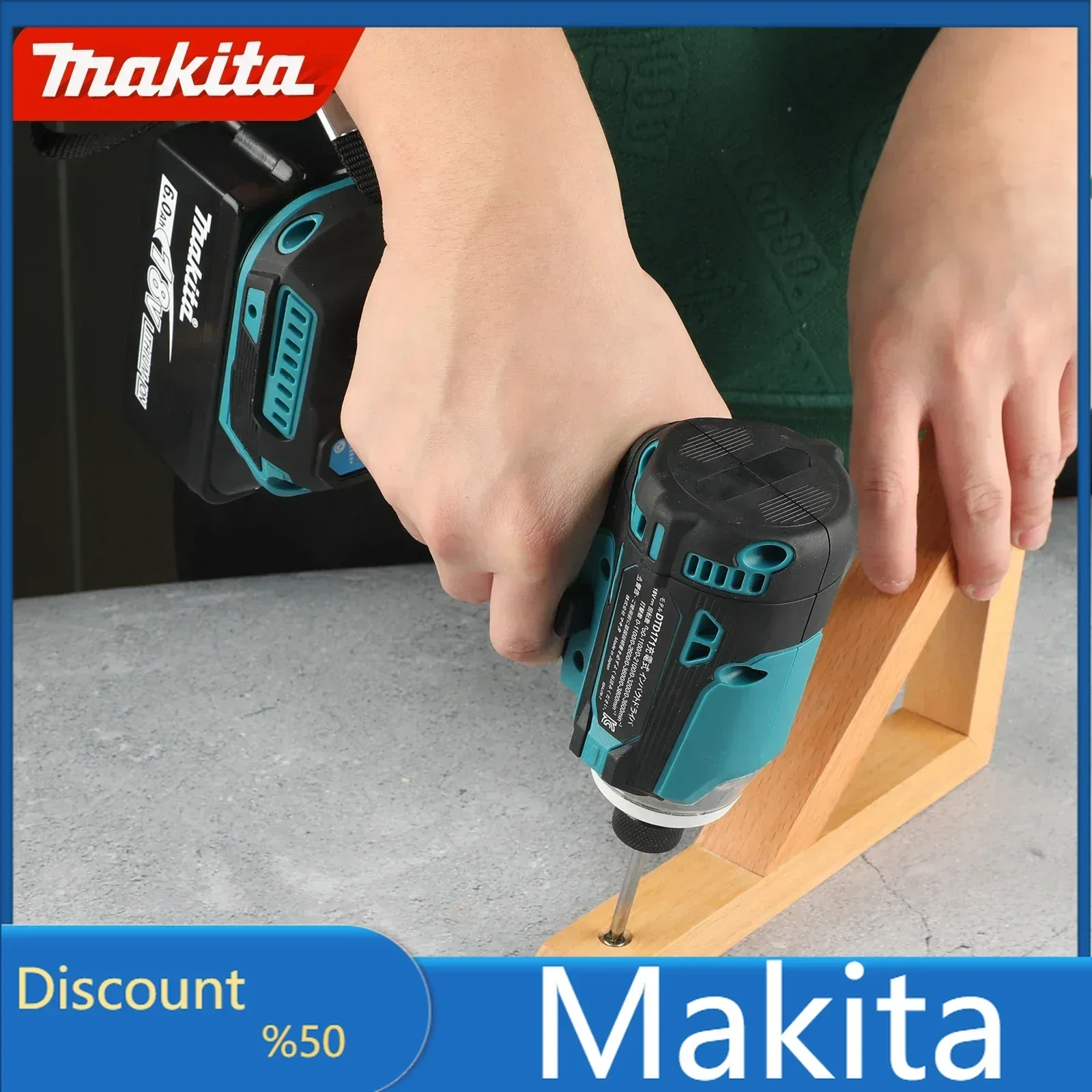 2025 ماكيتا DTD171 18 فولت مفك تأثير بدون فرش، طقم مفك براغي لاسلكي خفيف الوزن، أداة طاقة بطارية ليثيوم أيون DIY