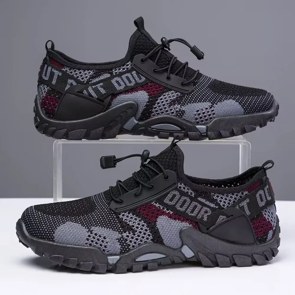 Spring Summer New Mesh Shoes for Man Fashion Anti-slip Wear-resistant Sports Outdoor Mountain Climbing Casual Sneakers Shoes Men