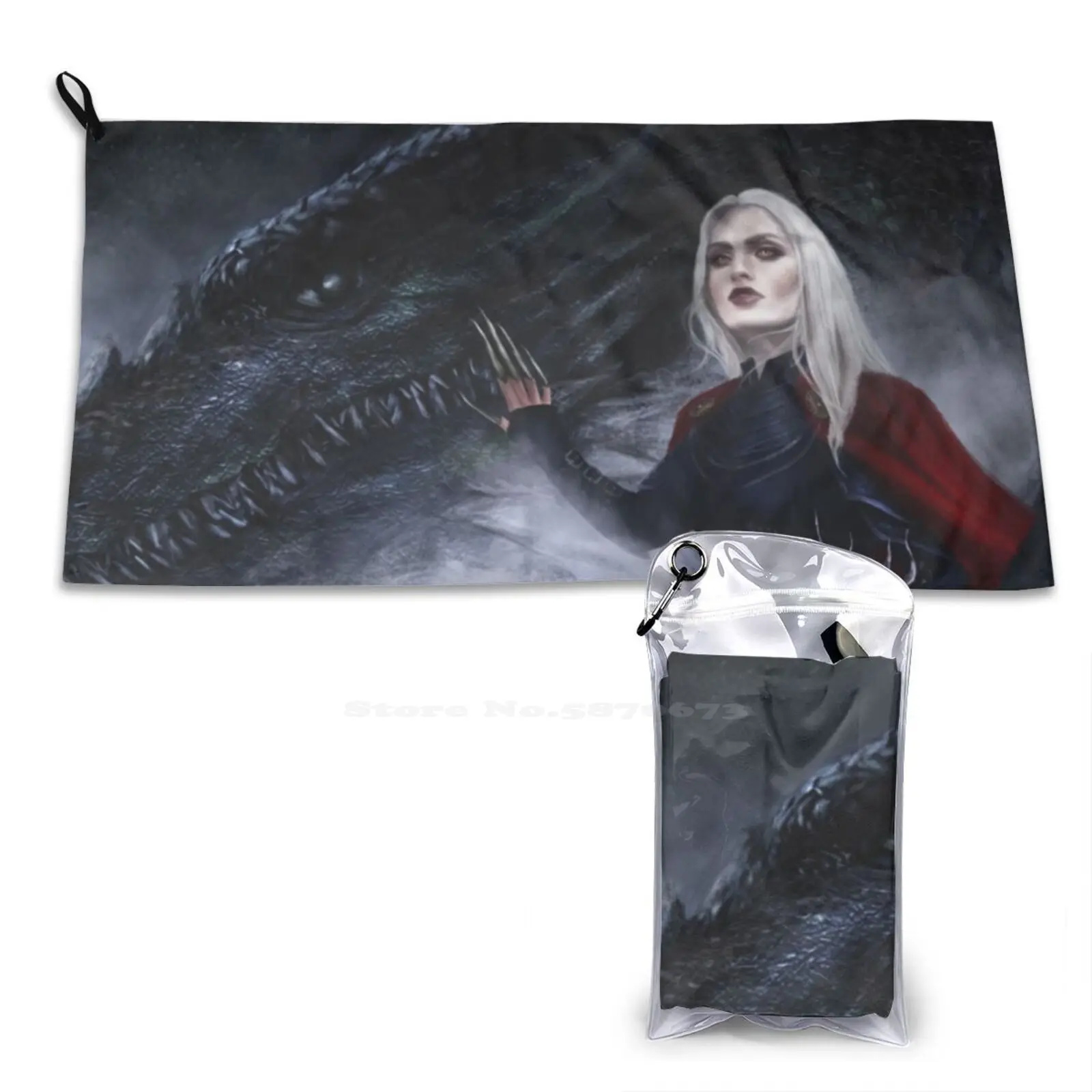 Manon & Abraxos Soft Towel Quick Dry Beach Towel Abraxos Manon Throne Of Glass Sjmaas Kingdom Of Ash