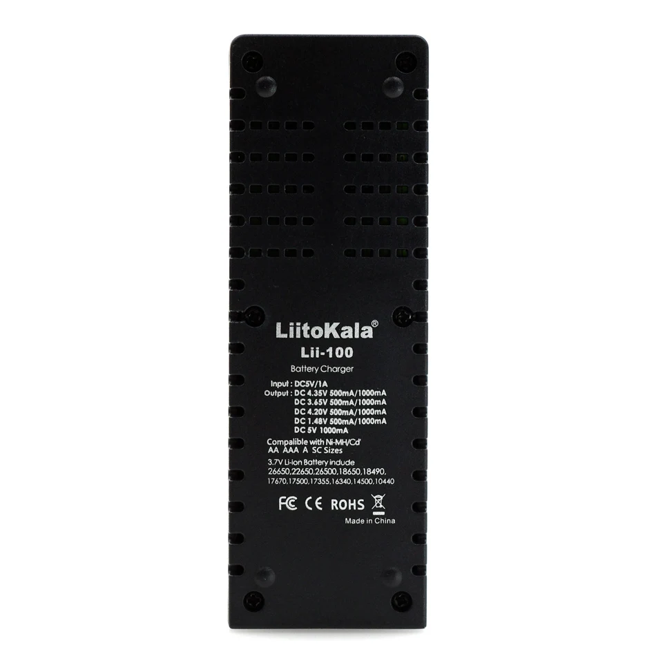 Lii-100 Liitokala 1.2 V / 3 V / 3.7 V / 4.25V 18650/26650/18350/16340/18500/AA/AAA NiMH ładowarka akumulatorów litowych lii100