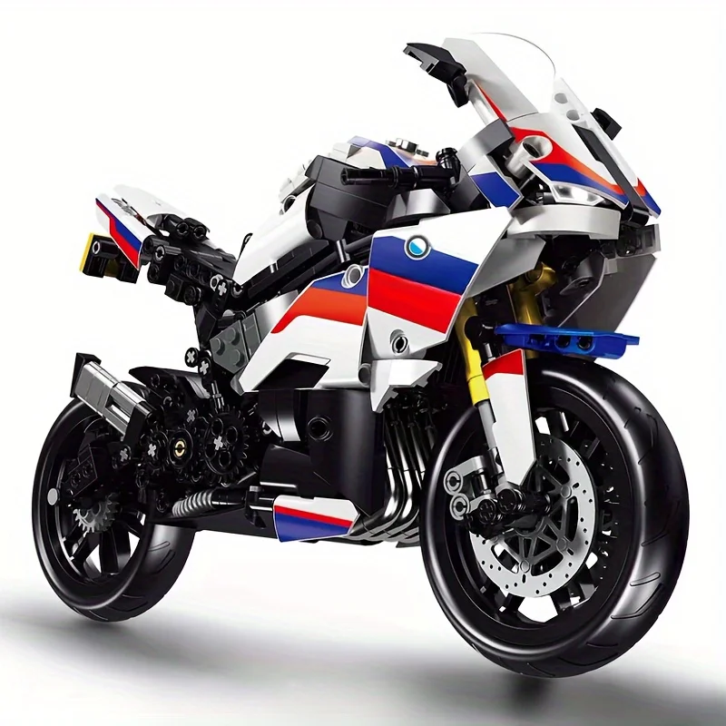 

1000 + шт. профессиональные высокопроизводительные трековые скорости для сборки мотоциклов, строительные блоки, крутая механическая модель, технологические кирпичи