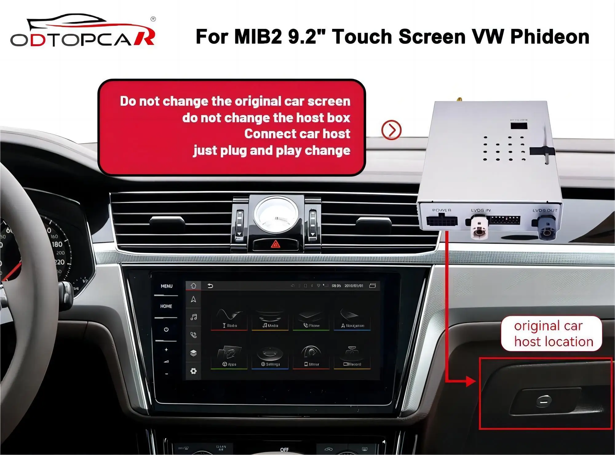 Беспроводной адаптер Android Auto для Volkswagen Phideon Android 13, система GPS 4G, Bluetooth, музыкальная навигация, карта, автомобильный видеоинтерфейс