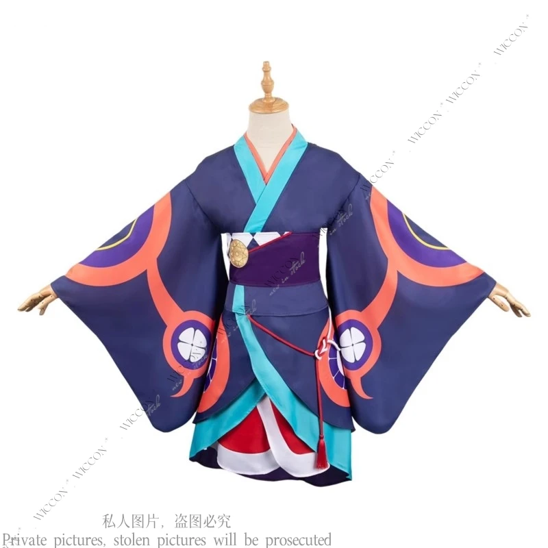 أنيمي مونونوكي تأثيري فيلم الطب هالوين عيد الميلاد لعب الأدوار قباقيب البائع Kusuriuri تأثيري حلي كيمونو الذهبي شعر مستعار حذاء