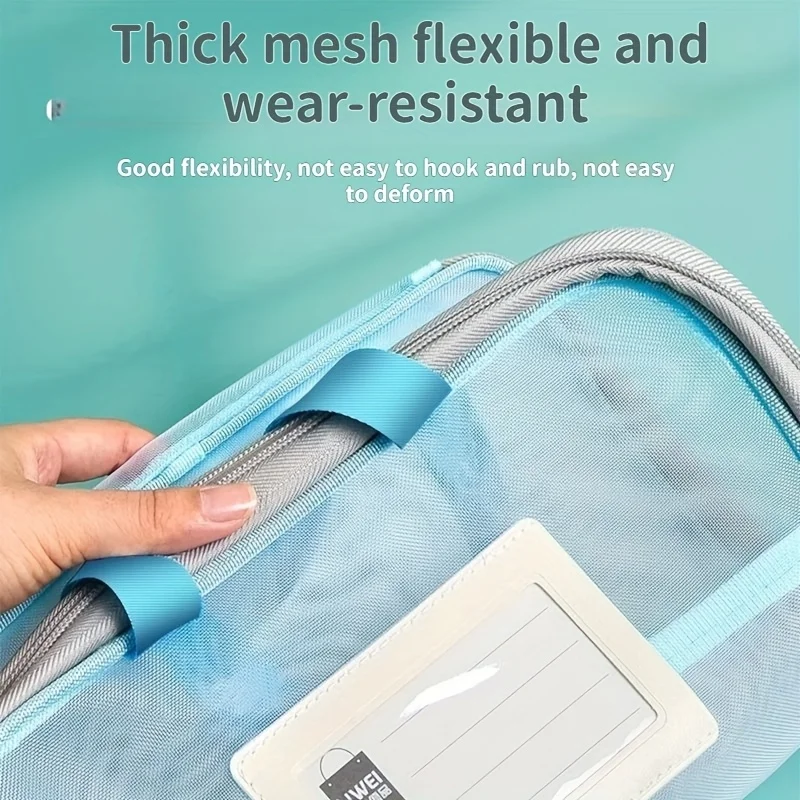 Durable A4 Mesh File Organizer: Multi-layer Transparent Storage, Large Capacity, Ideal for Students & Office Use