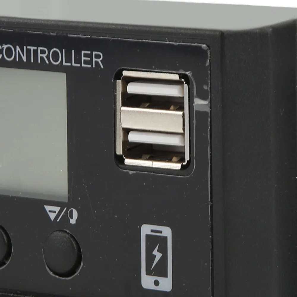 12 فولت/24 فولت جهاز تحكم يعمل بالطاقة الشمسية شاشة الكريستال السائل 5 فولت 1A USB الناتج لوحة طاقة شمسية تحكم 10A/20A/30A الأسود الشمسية جهاز التحكم في الشحن #4