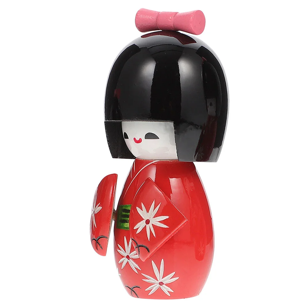 

Wooden Japanese Kimono Dolls Home Decor Desktop nament Tabletop Adornment Crafts Statues Figurines Miniatures Art Pieces