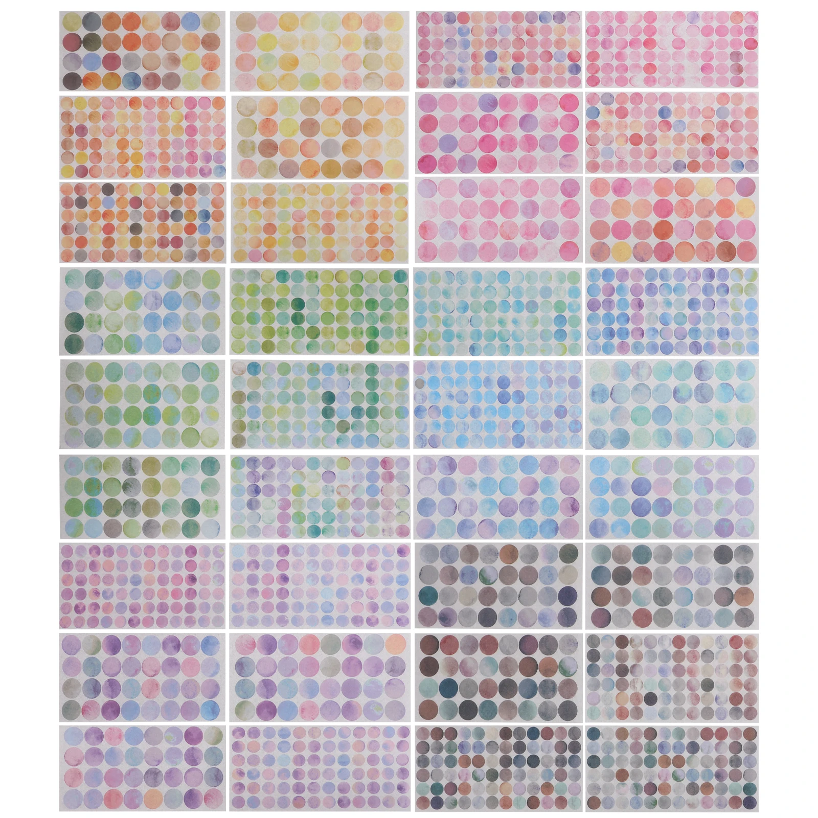 36 Sheets Colorful Dot Round Label Classification Color Coding Self-Adhesive Paper Stickers For School Office Organization Files