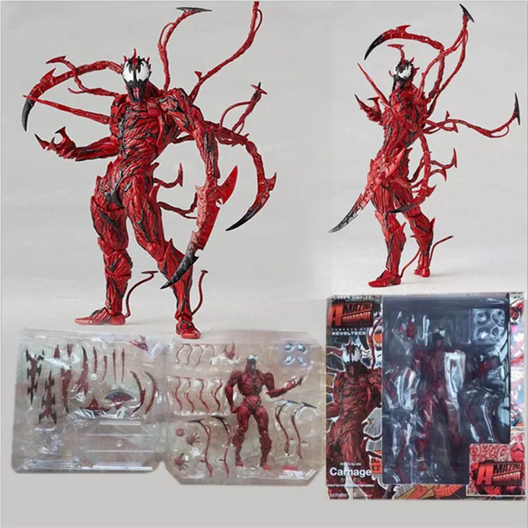 AMAZING YAMAGUCHI Venom Carnage Spider Man legends Action Figure Joint Movable Statue Model Doll Collectible kids TOYS