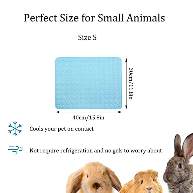 Guinea Pig Cage Liners Summer Small Animal Cooling Mat Breathable Hamster Pee Pad for Rabbit Cage Chinchilla Hedgehogs Pet Item