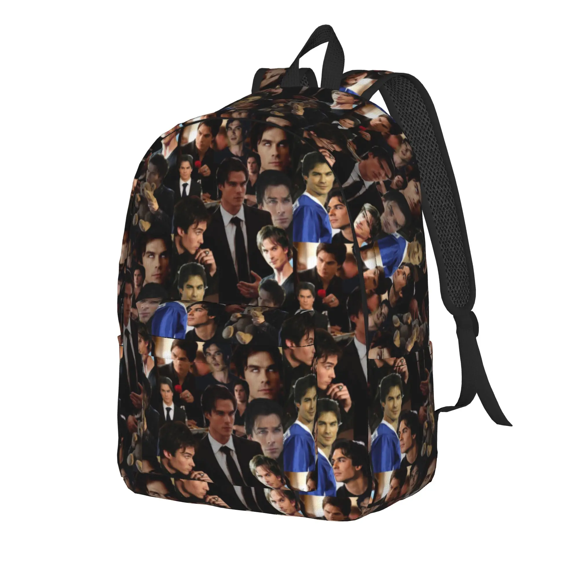 The Vampire Diaries Resuable Movie Backpack Damon Salvatore Fashion Backpacks Youth Daily Large School Bags Colorful Rucksack
