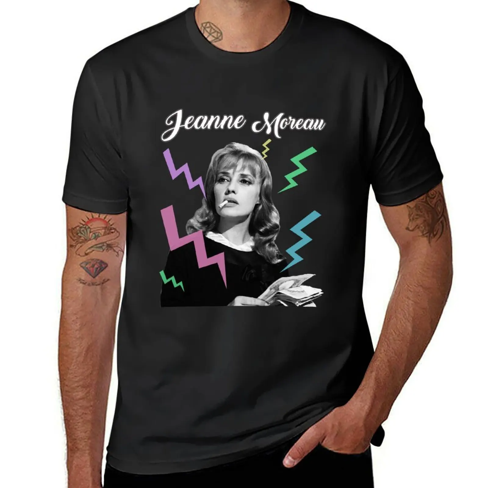 Jeanne Moreau - Godard/Malle - French New Wave vintage 60s actress T-Shirt summer top mens t shirts pack