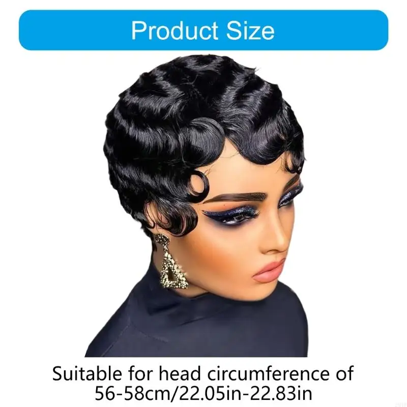 2025 Nowa modna peruka z krótkimi kręconymi włosami, akcesorium do odgrywania ról z włókna termoodpornego