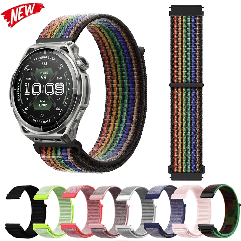 for Amazfit Balance 3 2 1 Active Max Helio Sports 20/22mm Breathable Nylon Loop Band Bracelet Amazfit Bip Max 6 5 Max Active 3 2