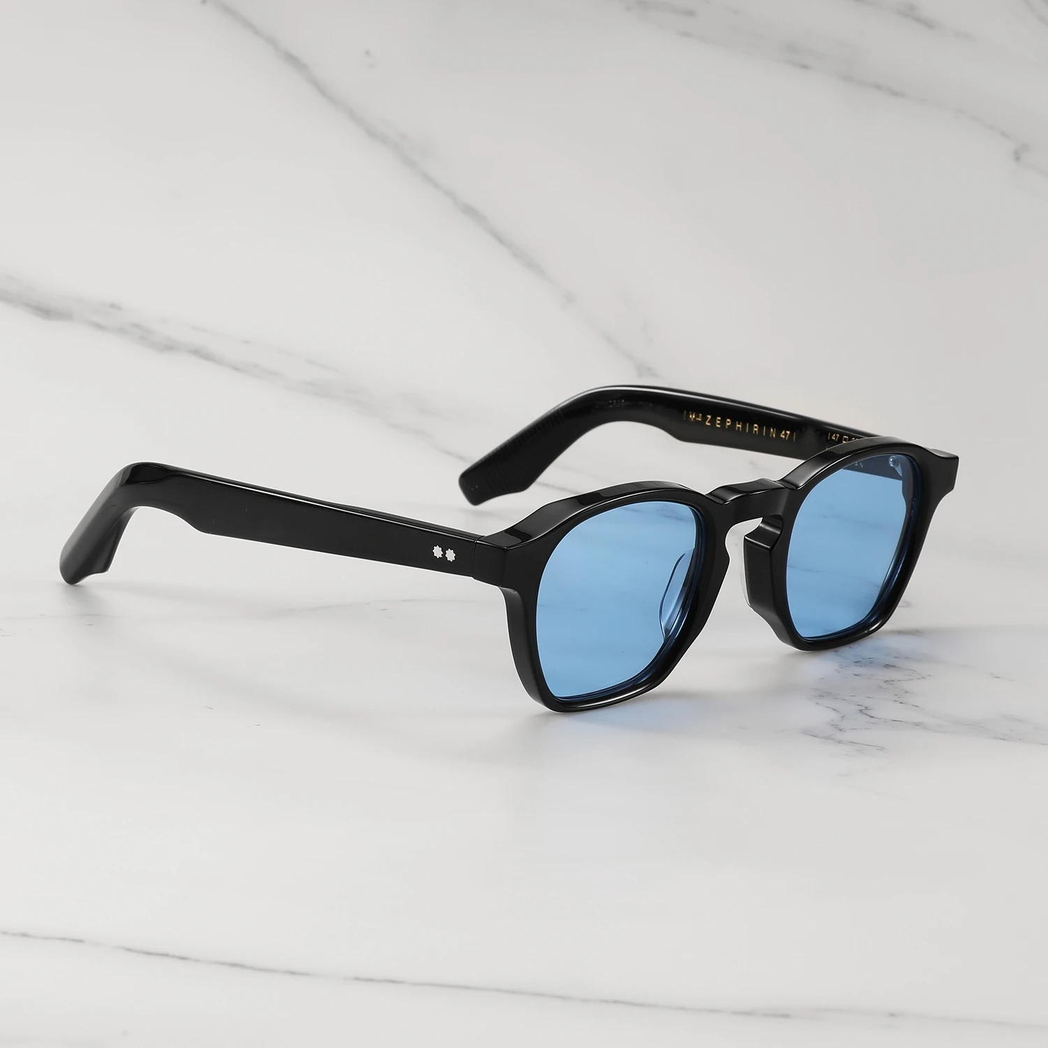 ZEPHIRIN 47mm Originele Luxe Merk Vierkante heren Zonnebril Dikke Acetaat Populaire Y2k Designer Zonnebril Voor Vrouwen 2025