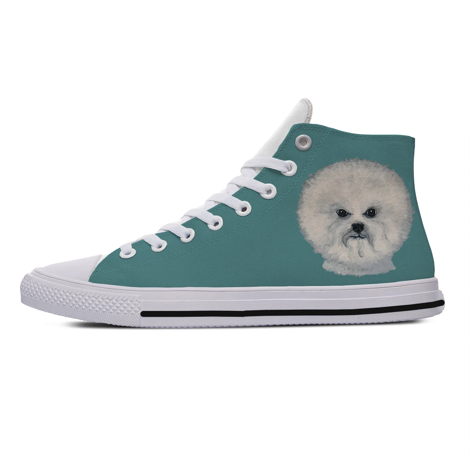 Hot Cool Bichon Frise Dier Hond Cut Kawaii Lichtgewicht Hoge Top Canvas Schoenen Mannen Vrouwen Casual Sneakers Klassieke Board Schoenen