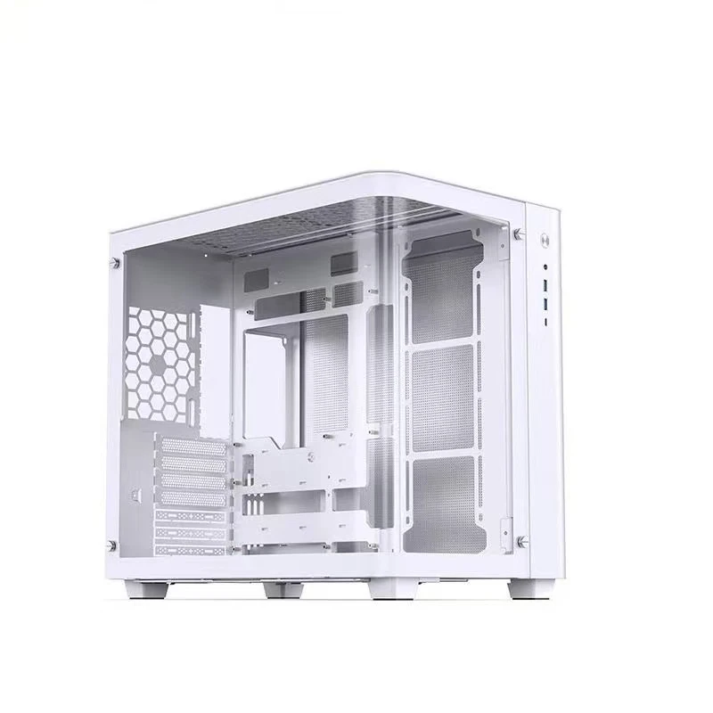 JONSBO TK-3 White Sea View Room Chassis Water-cooled 360 Curved Glass Side Transparent Desktop MATX Compact Gaming Computer Case