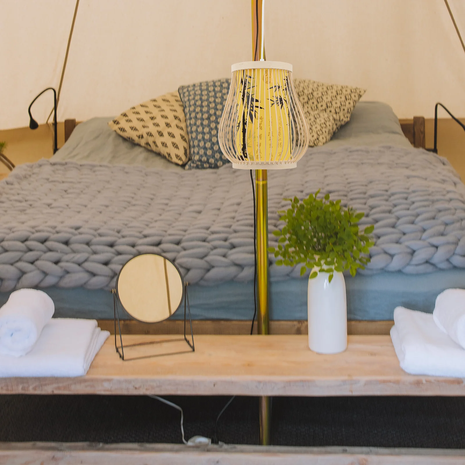 

Бамбуковая крышка из материала премиум-класса, простая установка, удаление для домашнего ресторана, бара, абажур в китайском стиле, бамбуковая крышка для светильника