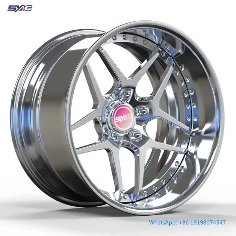 

Two-piece Aluminum Alloy Passenger Car Wheel Hub Sport Racing Multi PCD Universal Wheel Rims