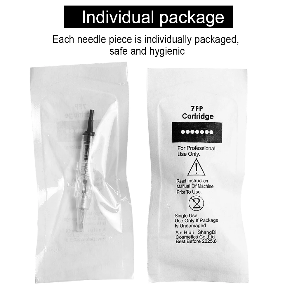 10/20/50/100 قطعة المتاح خرطوشة الوشم المعقمة الإبر آلة الوشم الشفاه 1RL/2RL/3RL/5RL/7RL/3FP لقلم تجميل دائم