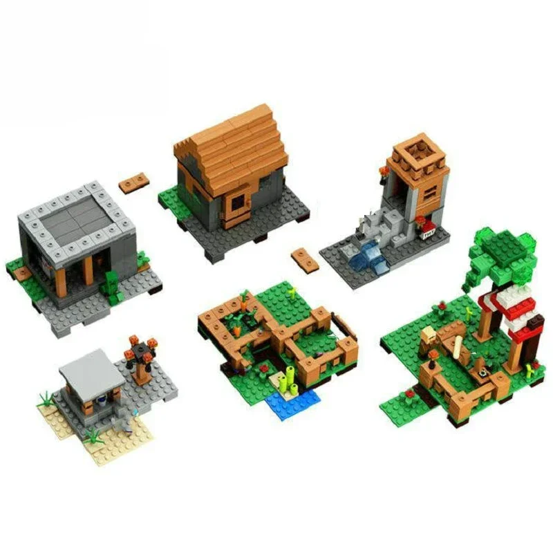 Jouets chauds le Village blocs de construction édition spéciale avec figurines d'action Steve compatibles mon monde ensemble jouet 21128