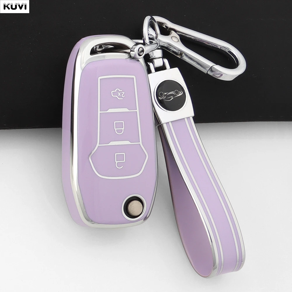 Hot TPU Folding Car Key Case Cover For Ford Figo 2017 Mondeo 5 Ecosport Puma 2020 Fiesta Mk8 Everest Ranger Keychain Accessories - view 5