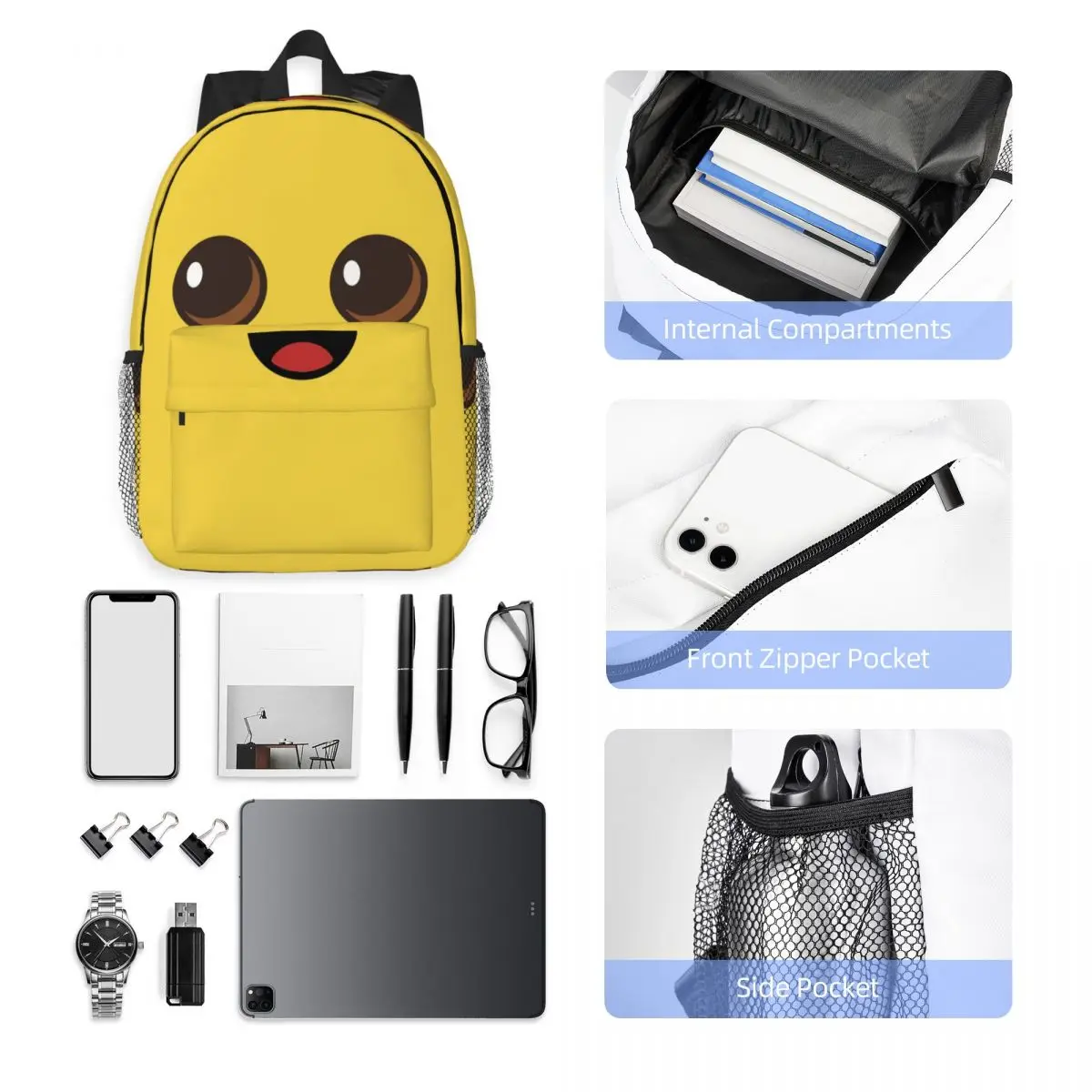Peely Victory Royale Banana Backpack Student Boys Girls BookBag Men Women School Bag Laptop Shoulder Bags