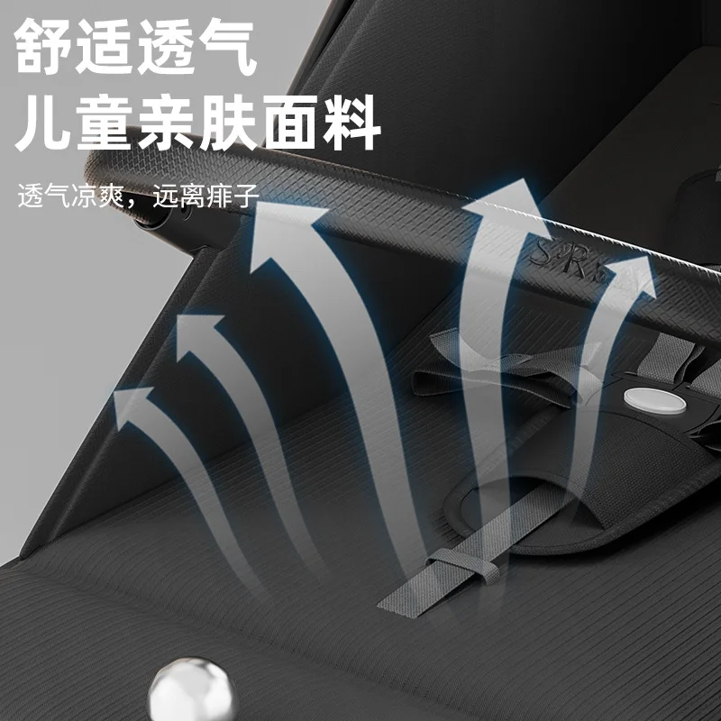 عربة أطفال خفيفة الوزن قابلة للطي عربة أطفال بأربع عجلات لامتصاص الصدمات عربة أطفال ذات مناظر طبيعية عالية لحديثي الولادة #4