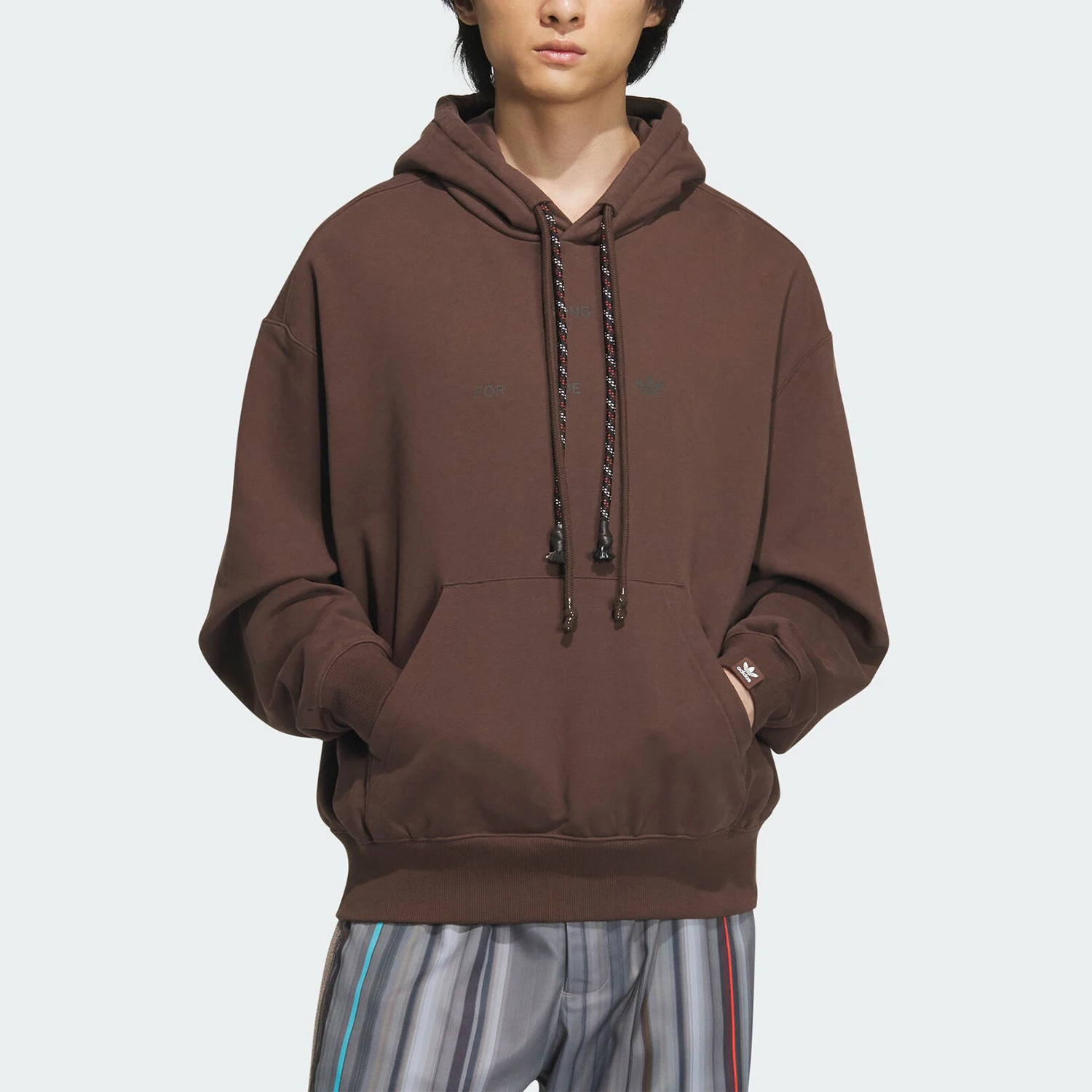 

Adidas genuine Three Stripes Unisex Sport Hooded Loose Pullover Sweatshirt IY9519