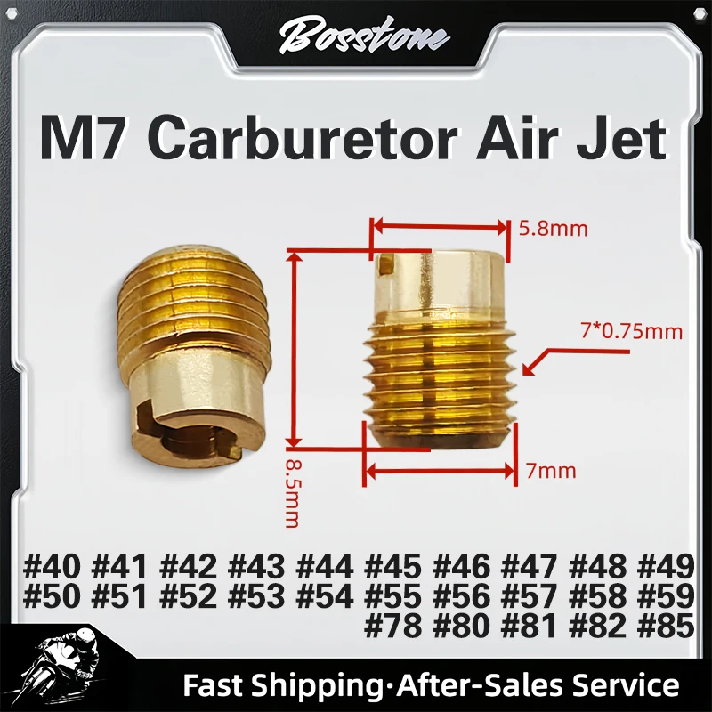 M7 Motorcycle Carburetor Air Jet 1pcs For Honda GX140 GX160 GX200 GX390 Kawasaki Keihin FCR CVK MX WH100T SCR-100CC 99101-124