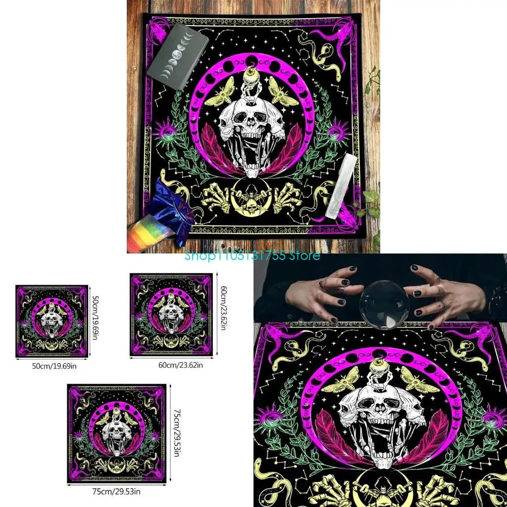 

Квадратная байковая ткань для алтаря Таро, настольный игровой коврик, коврик для астрологических оракулов, чехол для стола, для