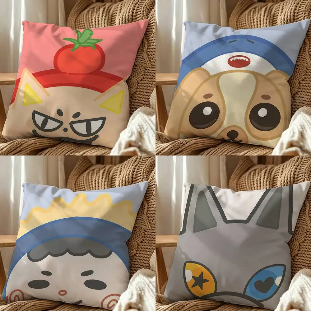 Cute M-Mascot GMMTV Square Double-Sided Printed Pillow Case Sofa Cushion Cover Bedroom Bedside Decor