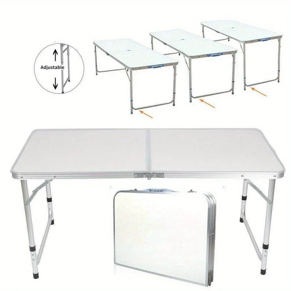 

4ft Aluminum Camping Folding Table Portable Office Camping Picnic