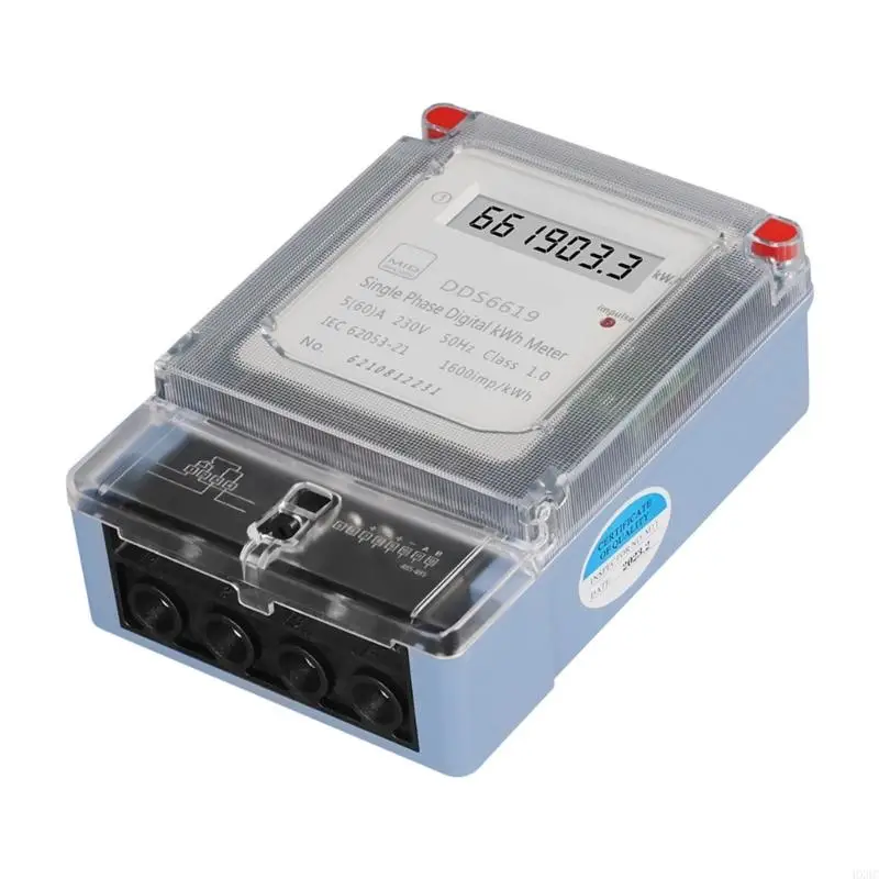المرحلة الواحدة الرقمية الرقمية KWH ​​متر الجدار Mount Meter لمراقبة وإدارة كهرباء المنزل الدقيقة