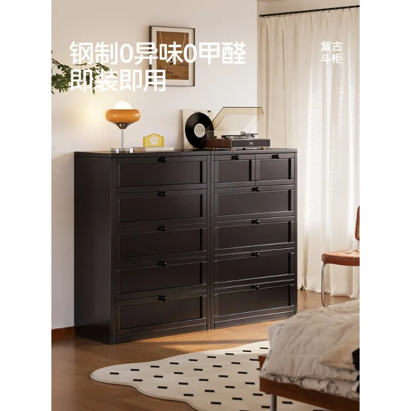 Meshida tin cabinet, chest of drawers, living room, bedroom, bedside cabinet, entrance storage locker, simple modern chest