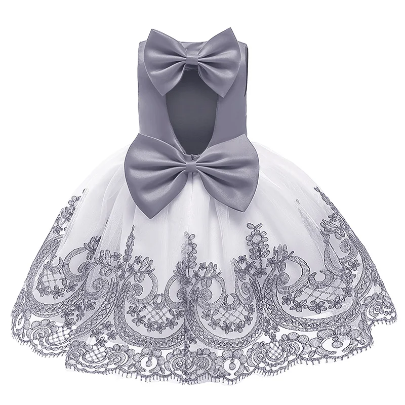 Baby Girl Dress Wedding Dress  Princess Dress Lace Skirt Bowknot Dresses Baby Girl Birthday Party Christening Princess Dresses