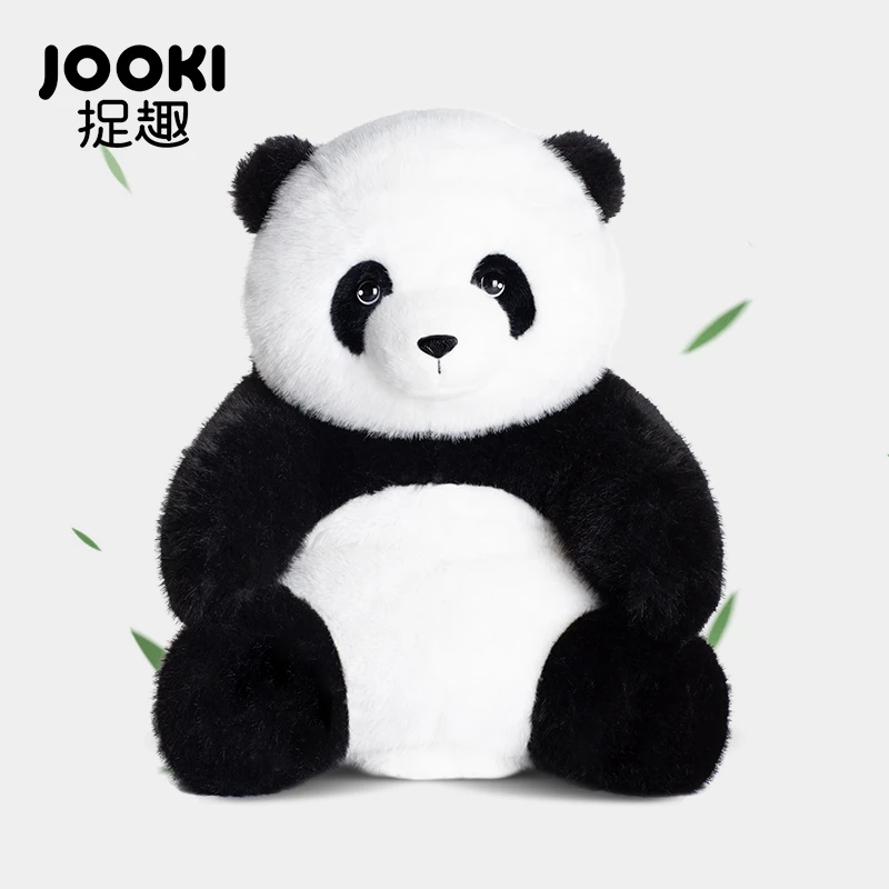 Kawaii Simulation Panda Plush Doll Bamboo Shoot Sitting And Lying Posture Panda National Treasure South Korea Fubao Selling Doll