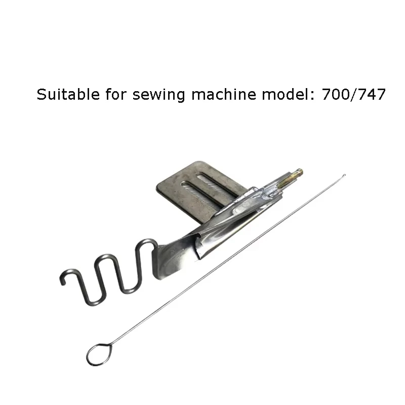 Hidden Thread Turn Over Draw TubeSpaghetti Folder Makes Tube String Spaghetti Attachment for Industrial Overlock Sewing Machine