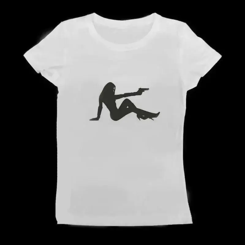 Damen Sexy Girl Print Grafik-T-Shirt Harajuku Y2k Ästhetik Y2k Top Gothic Lässiges Lockeres Kurzarm-T-Shirt Punk Streetwear Unisex