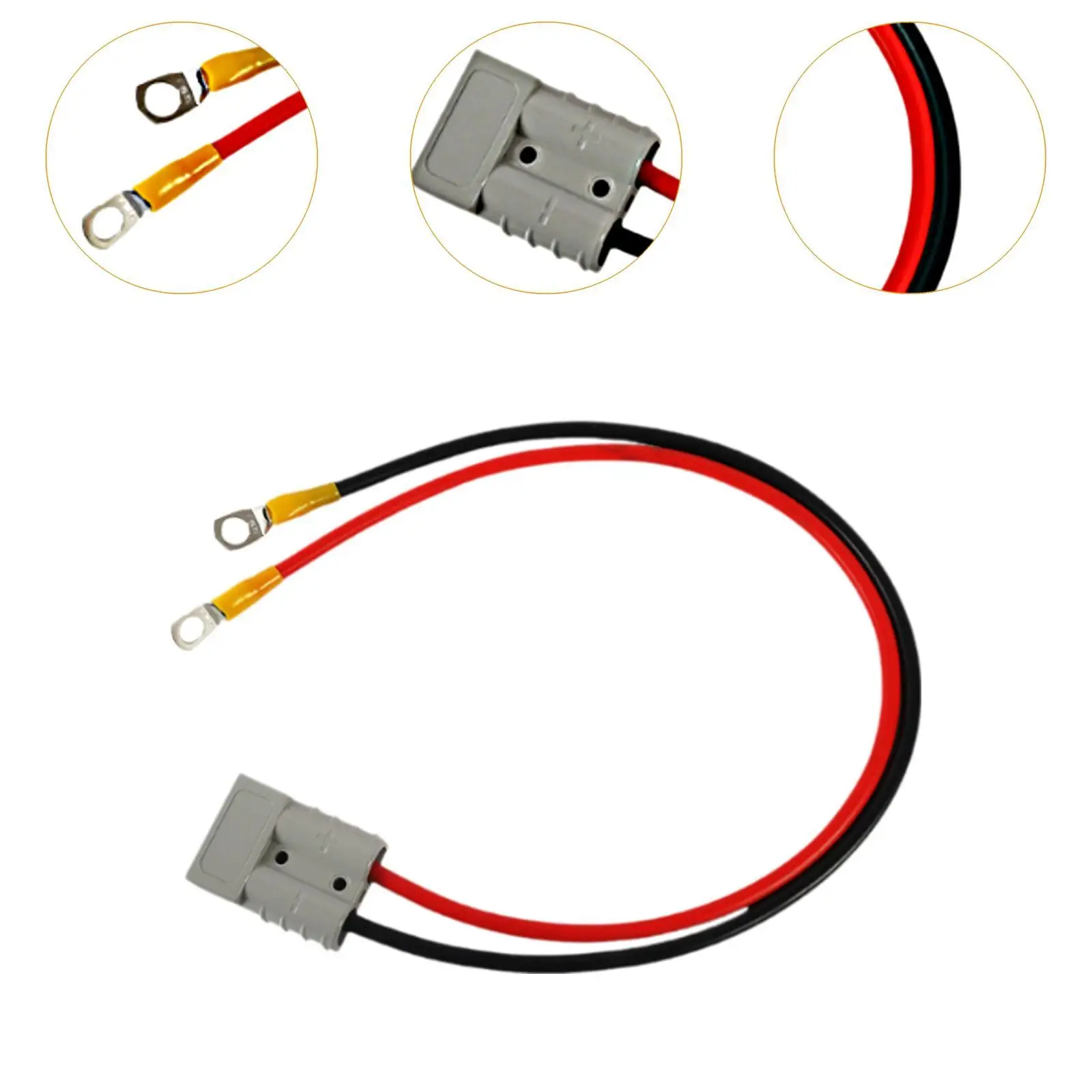50A 600V Connector Plug Electric Forklift Charging Plug Wire Harness with O Rings Quick Connector for Tractors Motors