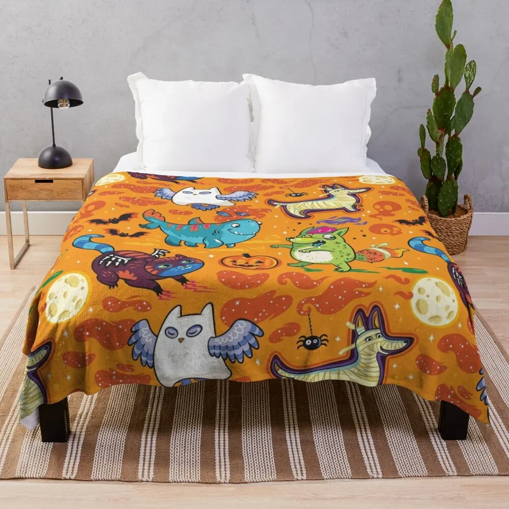 

Crazy Halloween Night Throw Blanket