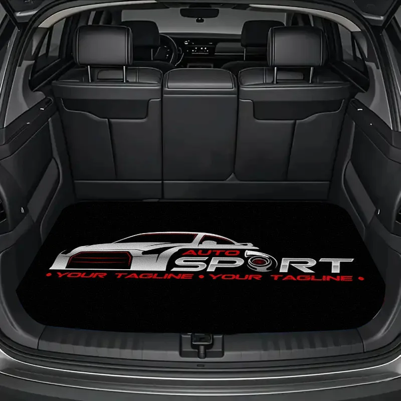 

1pc Sports Car SPORT Style Design Car Trunk Mat - Suitable for Most Vehicles, Durable and Easy to Clean, Enhances Interior Space