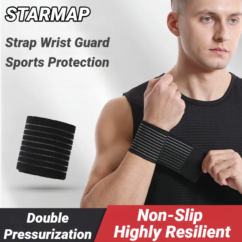 Adjustable Elastic Bandage Hand Sport Wristband Gym Support Wrist Brace Wrap Carpal Tunnel Sports Fitness Bracers Strap Stretchy
