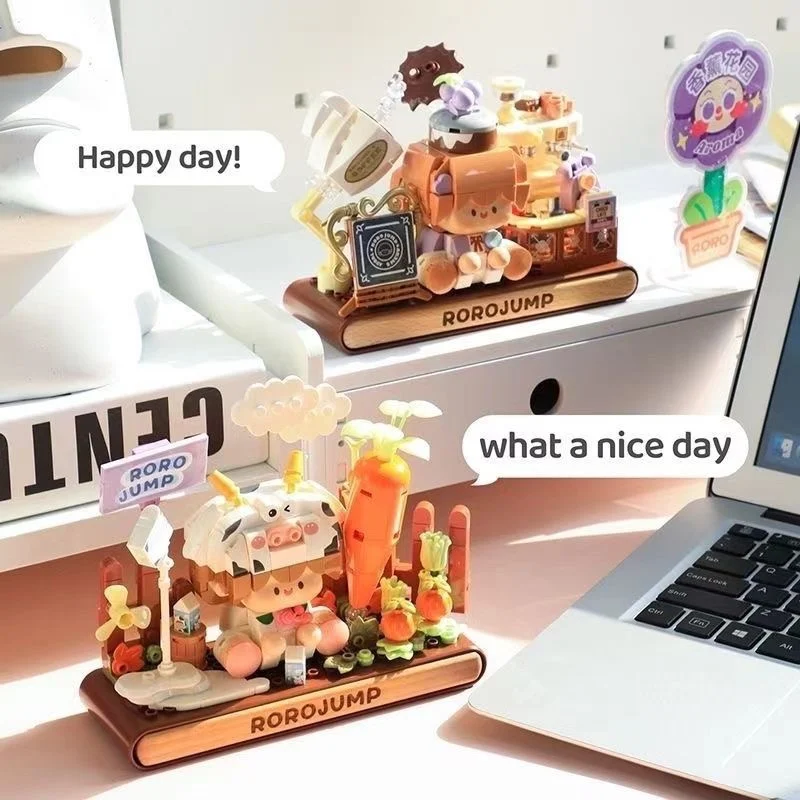 Kwiaty Akcesoria do prac Klocki Konstrukcyjne Model Rośliny Bonsai Klocki Romantyczna Dekoracja Samochodu Zabawki Prezent Urodzinowy Dla Dziewczynki