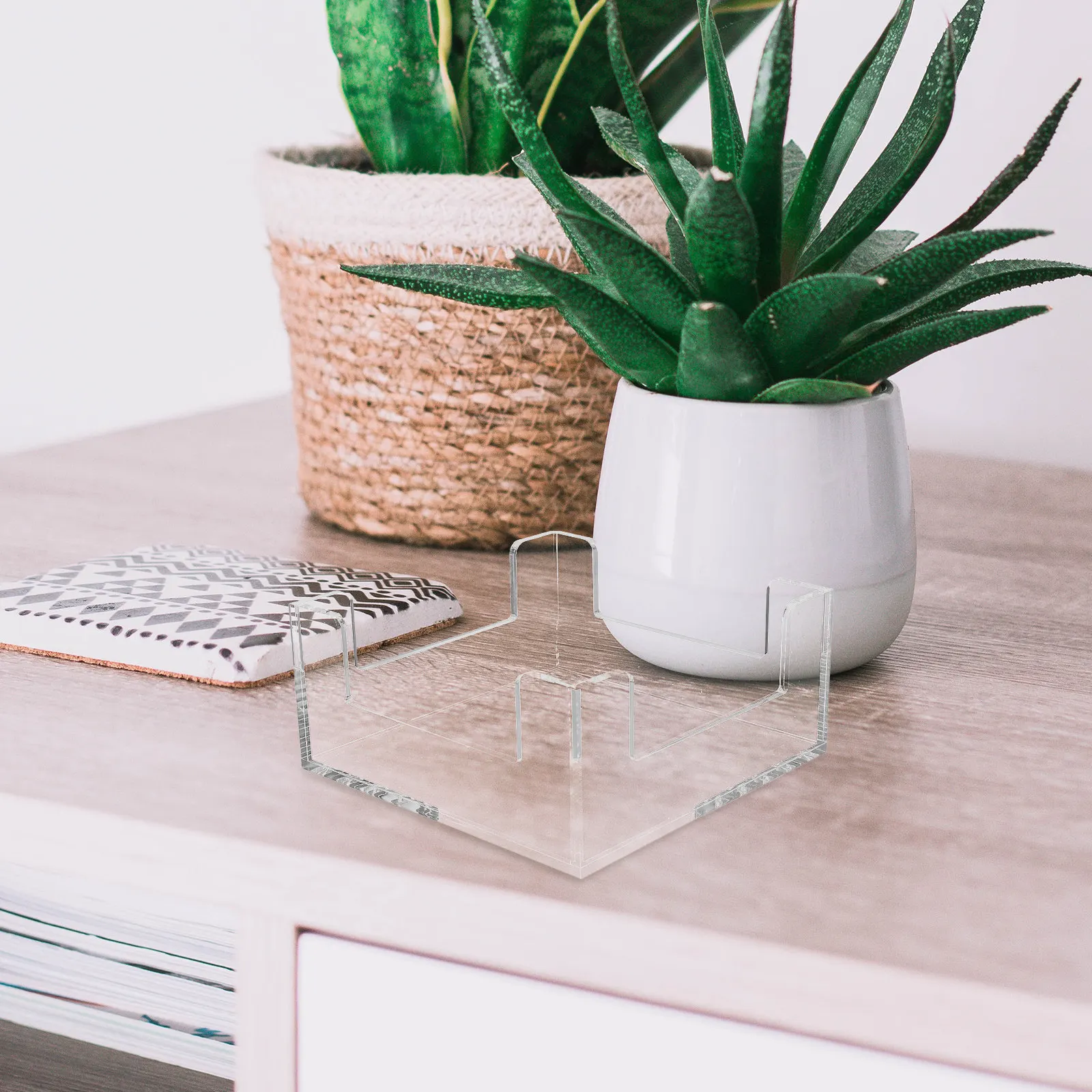 

Прозрачный акриловый держатель для салфеток, современный минималистичный дизайн для кухни, обеденного стола, домашнего декора