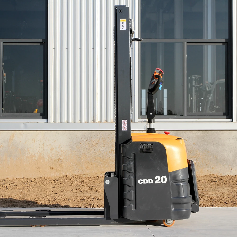 

Электрический ручной вилочный погрузчик 1500-2000 кг, электрическая тележка-штабелер, гидравлический подъемник для склада