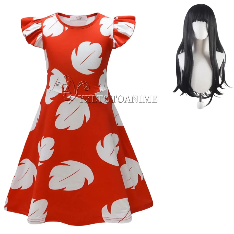 Kostum Cosplay Interstellar Baby Lilo Wig Stitch Kostum Halloween Cosplay Gaun Pertunjukan Panggung Aksesori Halloween