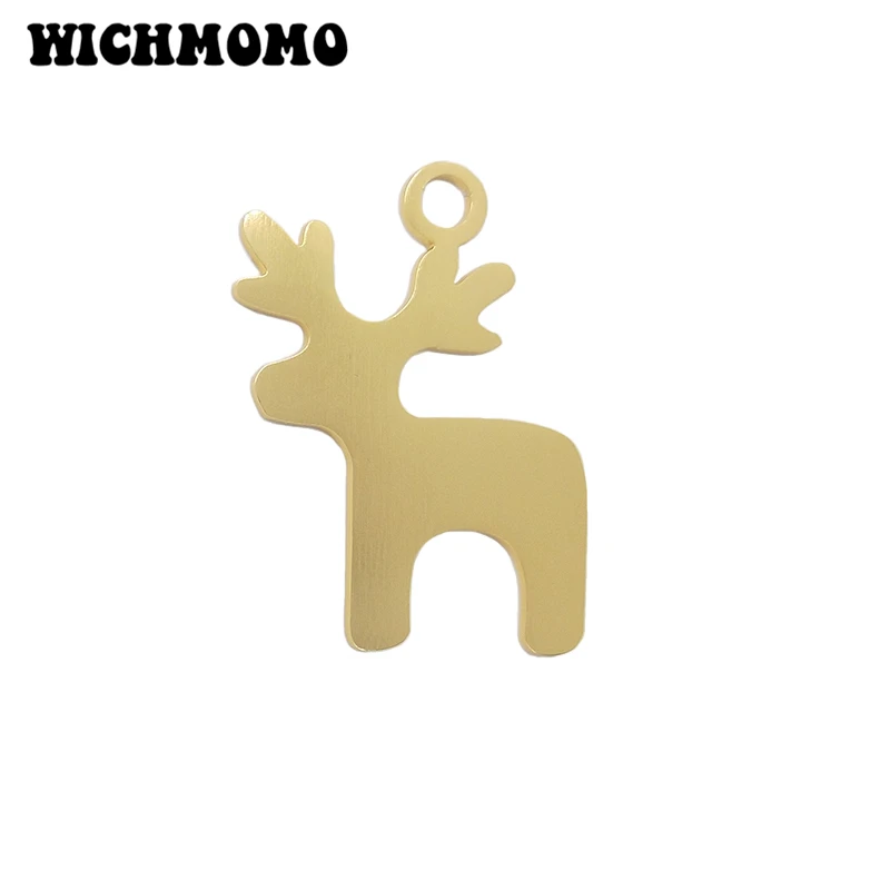 New Fashion 2pieces/bag 49*36mm Aluminium Alloy Wire Drawing Deer Charms Pendant for DIY Necklace Earring Accessories